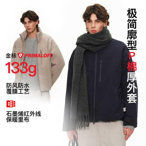 PINSKTBS户外三防金标P棉棉服男