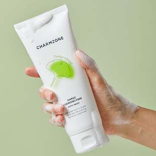 韩国正品 200g 婵真银杏泡沫洗面奶洁面霜深层清洁毛孔温和控油保湿