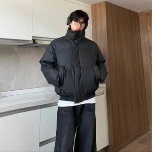 短款棉衣外套男冬美式潮牌立领皮棉服高街cleanfit加厚保暖面包服