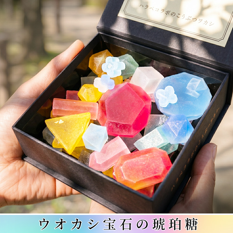 日本Wokashi宝石琥珀糖夜星空寒天手工制作网红糖果高端伴手礼盒