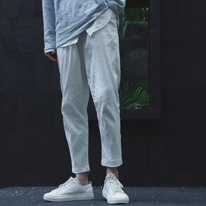男士棉麻休闲裤