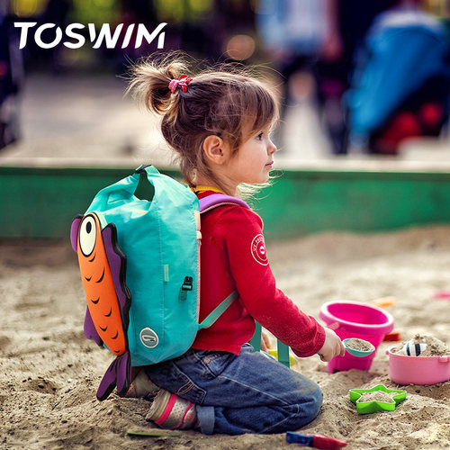 toswim儿童泳包干湿分离双肩包