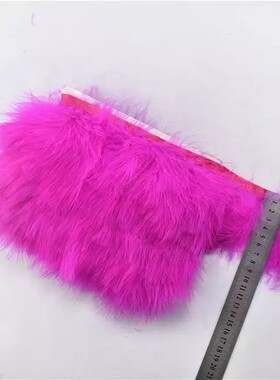 血管绒布边diy绒布花边火鸡毛