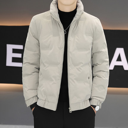 冬季新款男士羽绒棉服短款修身保暖外套立领高级感防寒服冬装潮流