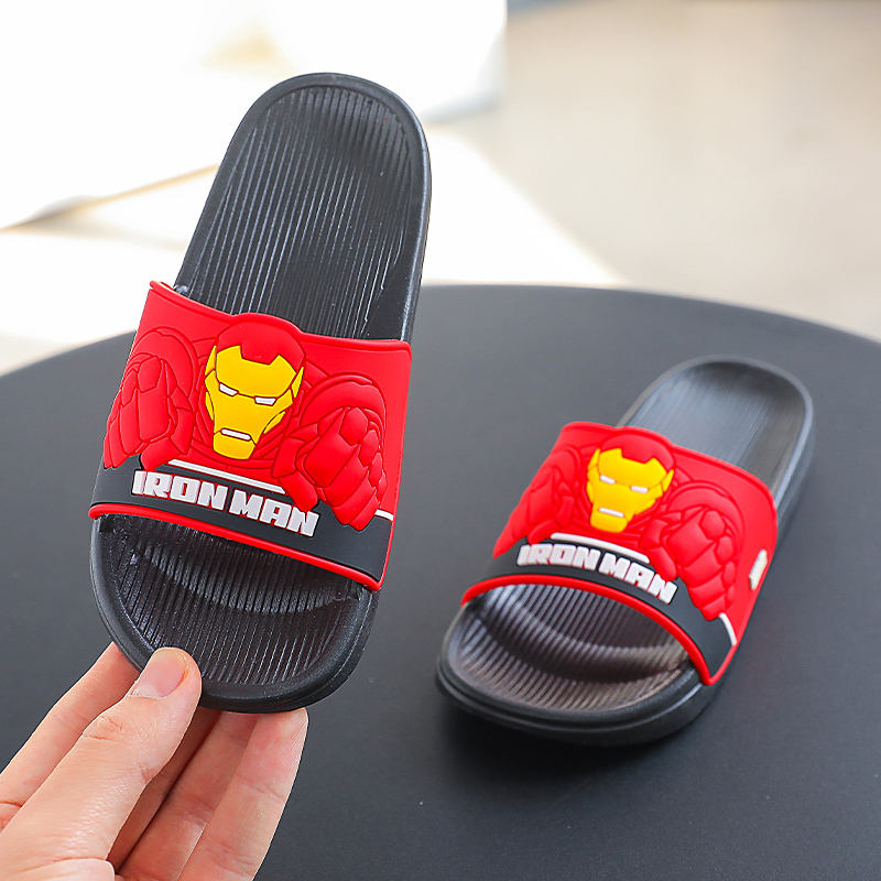 迪士尼拖鞋儿童卡通家居防滑室内家用洗澡浴室pvc塑料外穿凉拖新