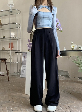 维忆Rae新款宽松西裤女设计感小众直筒裤休闲裤垂感长裤潮