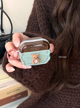 ZZZCASE立体爱心钻石小熊适用airpodspro3苹果无线蓝牙耳机壳airpods4新款airpods1/2代耳机套pro全包保护套