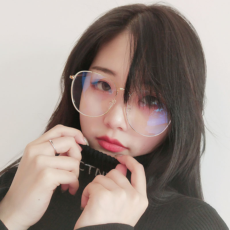 网红同款超大眼镜框女韩版潮复古特大号镂空近视眼镜显脸瘦男圆脸,ZIPPO/瑞士军刀/眼镜,定制成品光学镜,淘宝优惠券,粉丝福利购,淘宝优惠卷