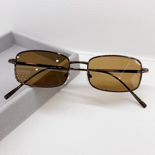 港风方形窄框金丝古铜茶墨镜男女