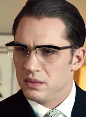 复古半框眉毛眼镜架男款商务时尚气质镜框西装暴徒痞帅凹造型潮女