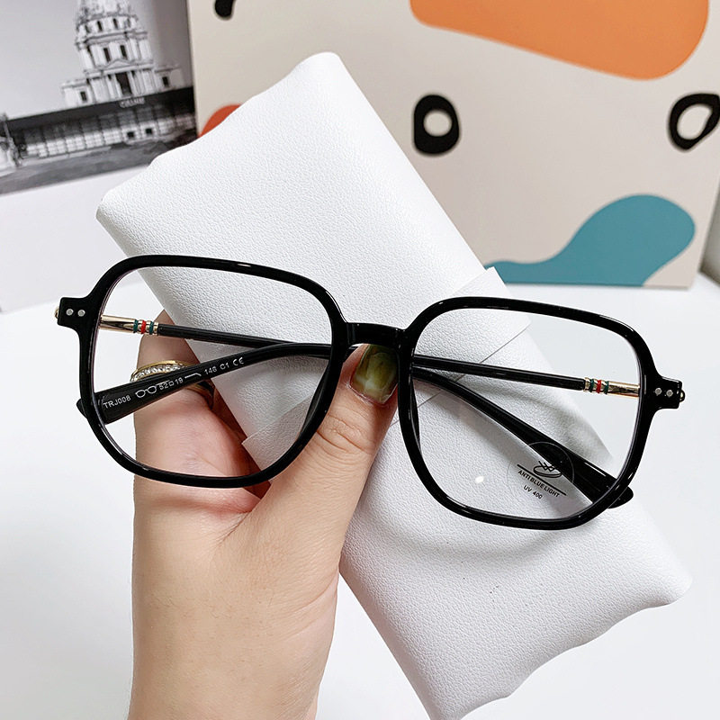 时尚简约黑框眼镜男女防蓝光TR90可配近视素颜神器学生平光镜小脸,ZIPPO/瑞士军刀/眼镜,定制成品光学镜,淘宝优惠券,粉丝福利购,淘宝优惠卷