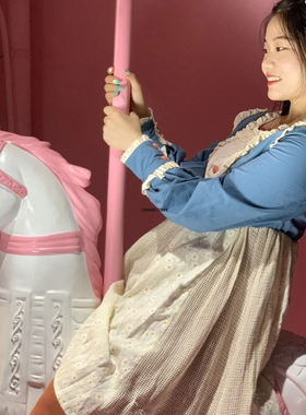 独角兽婚庆道具旋转玻璃钢