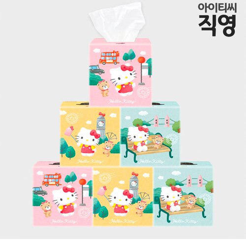 韩国代ITC联名hello kitty可爱纸巾卫生纸抽纸纯木浆柔和小包装
