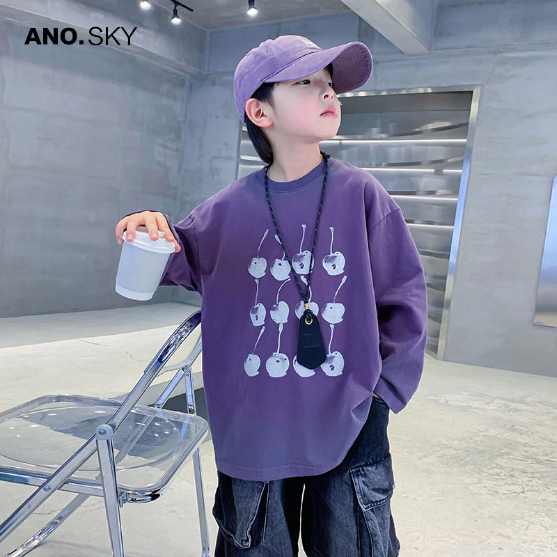 韩国AS品牌正品男童春秋季宽松薄款打底长袖T恤2025新款儿童上衣