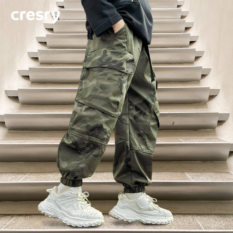 韩国CRESRY童装迷彩裤春