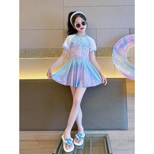 海边高颜值大儿童美人鱼游泳衣小女孩泳装 高级感女童泳衣2025新款