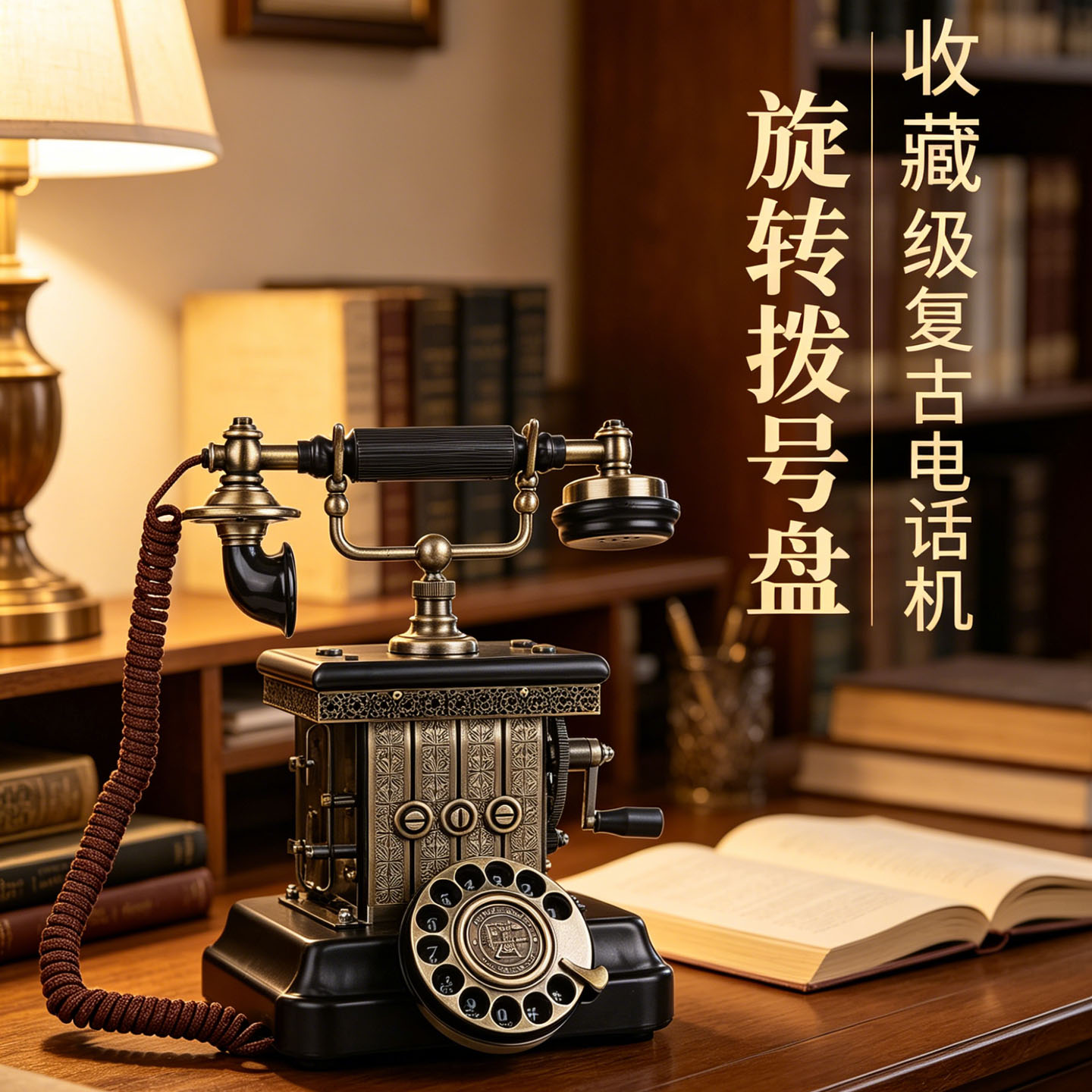 洛斯贝拉1923旋转拨号盘民国仿古电话机欧式宫廷摆件家用老式座机