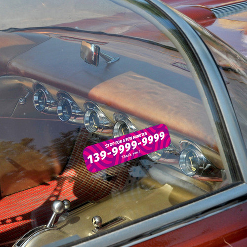 静电吸附临时停车电话号码贴纸