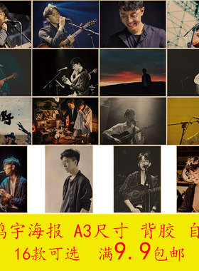 陈鸿宇歌手牛皮纸海报背胶自粘客厅酒吧卧室咖啡馆装饰画报粘贴画