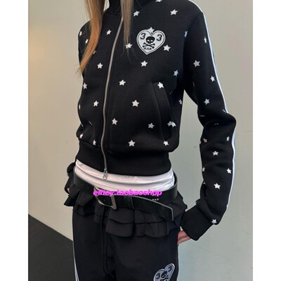eihey诶嘿进口面料2026春季美式星星印花设计感休闲百搭潮外套女