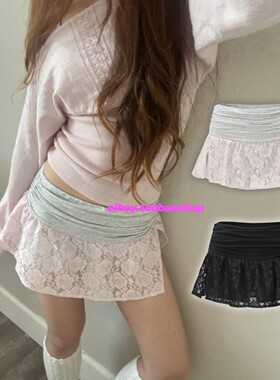 eihey诶嘿JOY朴秀荣同款26春夏芭蕾少女蕾丝开叉半身裙提花裤裙女