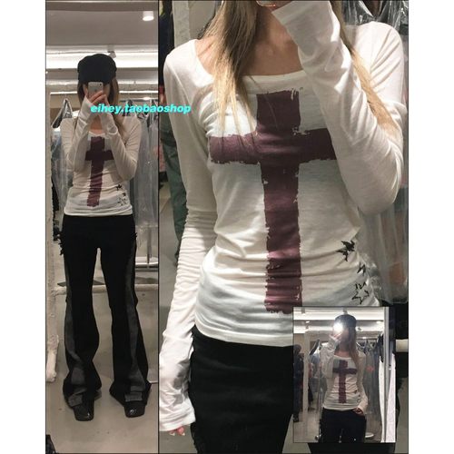 eihey诶嘿圆领打底长袖T恤上衣女