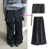 eihey诶嘿日系重工hold复古街头松弛不规则两件可拆休闲宽松裙裤
