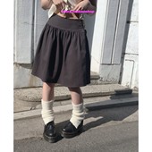 eihey诶嘿26秋季 新款 韩系复古轻亚风花苞褶皱蓬蓬中长裙半身裙女