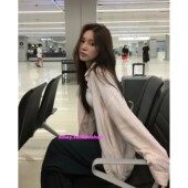 薄款 eihey诶嘿早春竖条纹长袖 外套女宽松法式 开衫 衬衣女 防晒衬衫