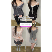 开衫 两件套打底蕾丝吊带背心显瘦长袖 上衣 爆款 eihey诶嘿2026春季