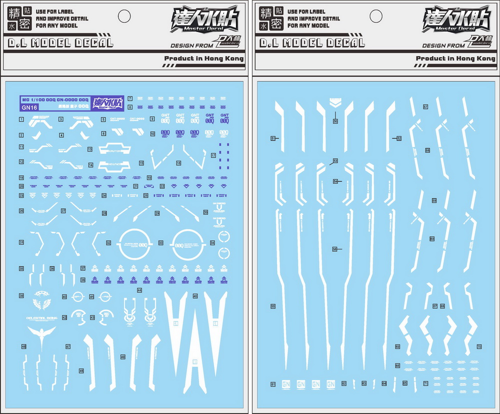 大林 达人 模型水贴 GN16 8822 用 MB样式 00Q 现货
