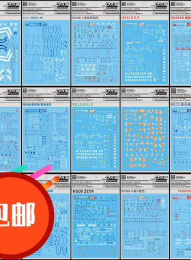 大林 RG 全系列 高达水贴 卡牛 沙扎比 海盗 全装独角兽 包邮