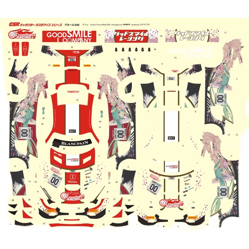 风火轮多美卡GSC GSR 1/24 1/64痛车奔驰初音未来水贴 AMG 2017