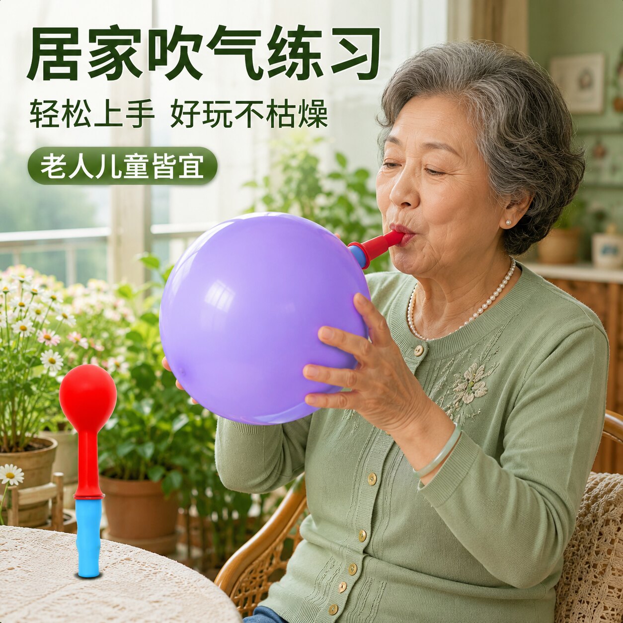肺活量锻炼气球腹式练习呼吸