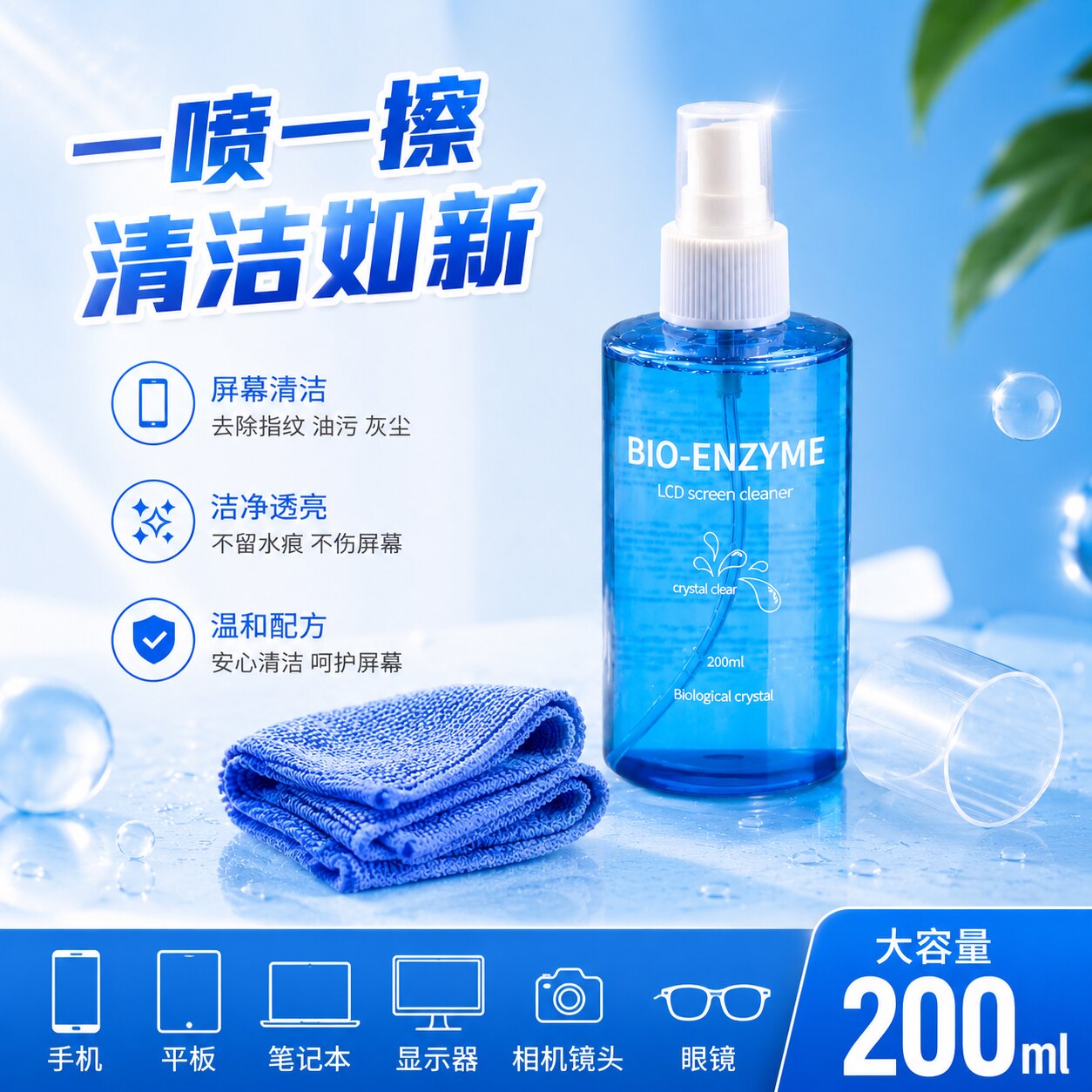 手机电脑平板显示器去指纹清洁剂