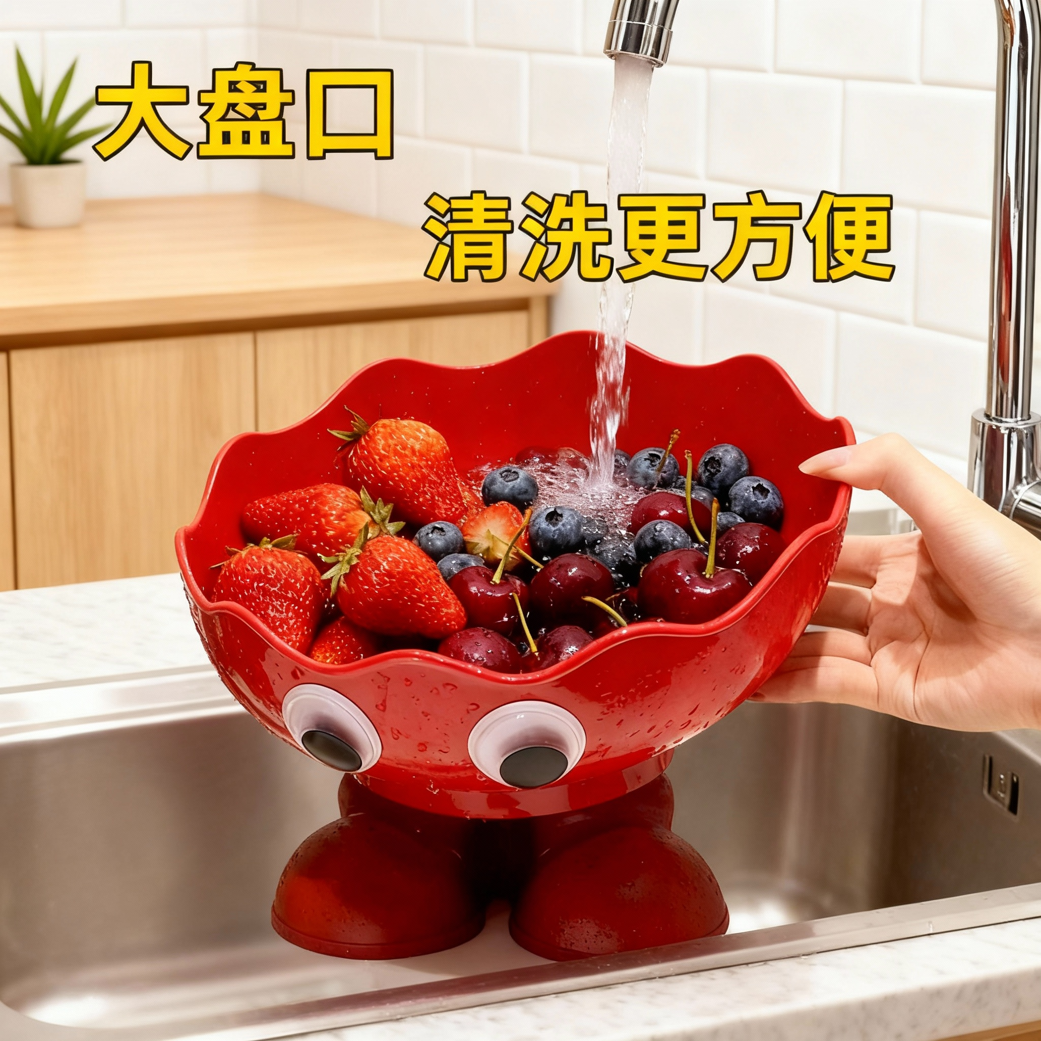 家用高脚水果盘高颜值可沥水果盆客厅茶几高颜值糖果零食坚果盘子,餐饮具,果盆/果盘/果篮,淘宝优惠券,粉丝福利购,淘宝优惠卷