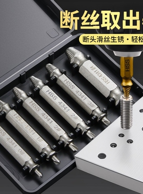 断丝取出器螺丝断头取出取断滑丝滑牙锥丝攻取丝器生锈滑丝倒丝器