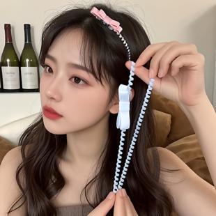 蝴蝶结电话线发圈发箍2026新款高级感扎头发发绳甜美百搭发带头饰