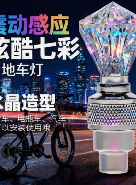 自行车摩托车汽车山地车电动车轮毂风火轮七彩轮胎灯气气门嘴灯