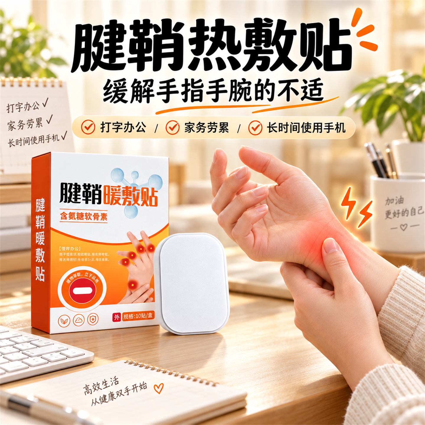 发热腱鞘热敷贴手指关节手腕专用手指关节暖宝宝下颌关节暖敷贴