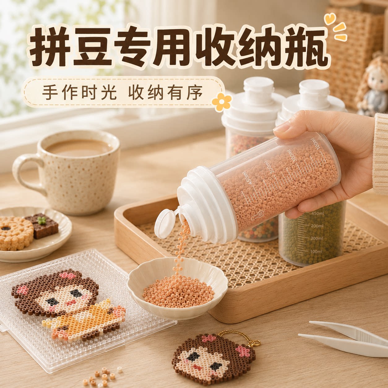 拼豆专用透明分格收纳盒有序