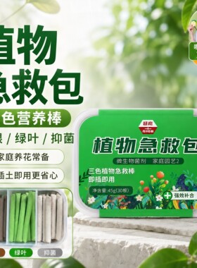 三色植物营养棒缓释棒盆栽花卉多肉通用型缓释营养棒养花肥急救棒