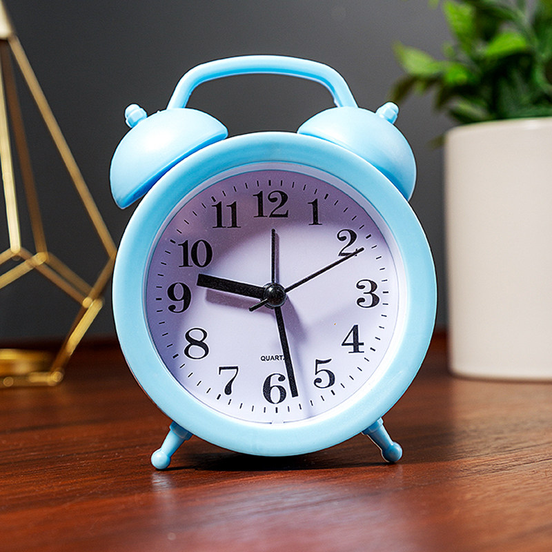 夜光闹钟2021新款床头小闹铃学生专用儿童男女孩时钟起床神器