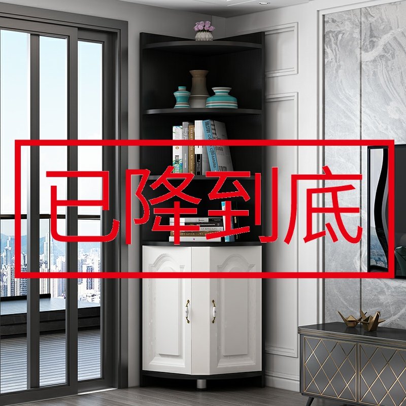 角柜现代简约三角形转角置物架欧式墙角柜收纳拐角边柜客厅角落柜