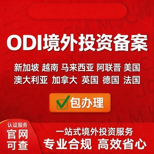 ODI 境外投资备案 协理代办 企业出海合规资金出境跨境并购参股
