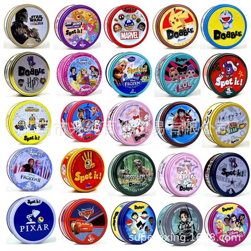 直销热销spot it卡片dobble英文桌游牌找你妹量大包邮