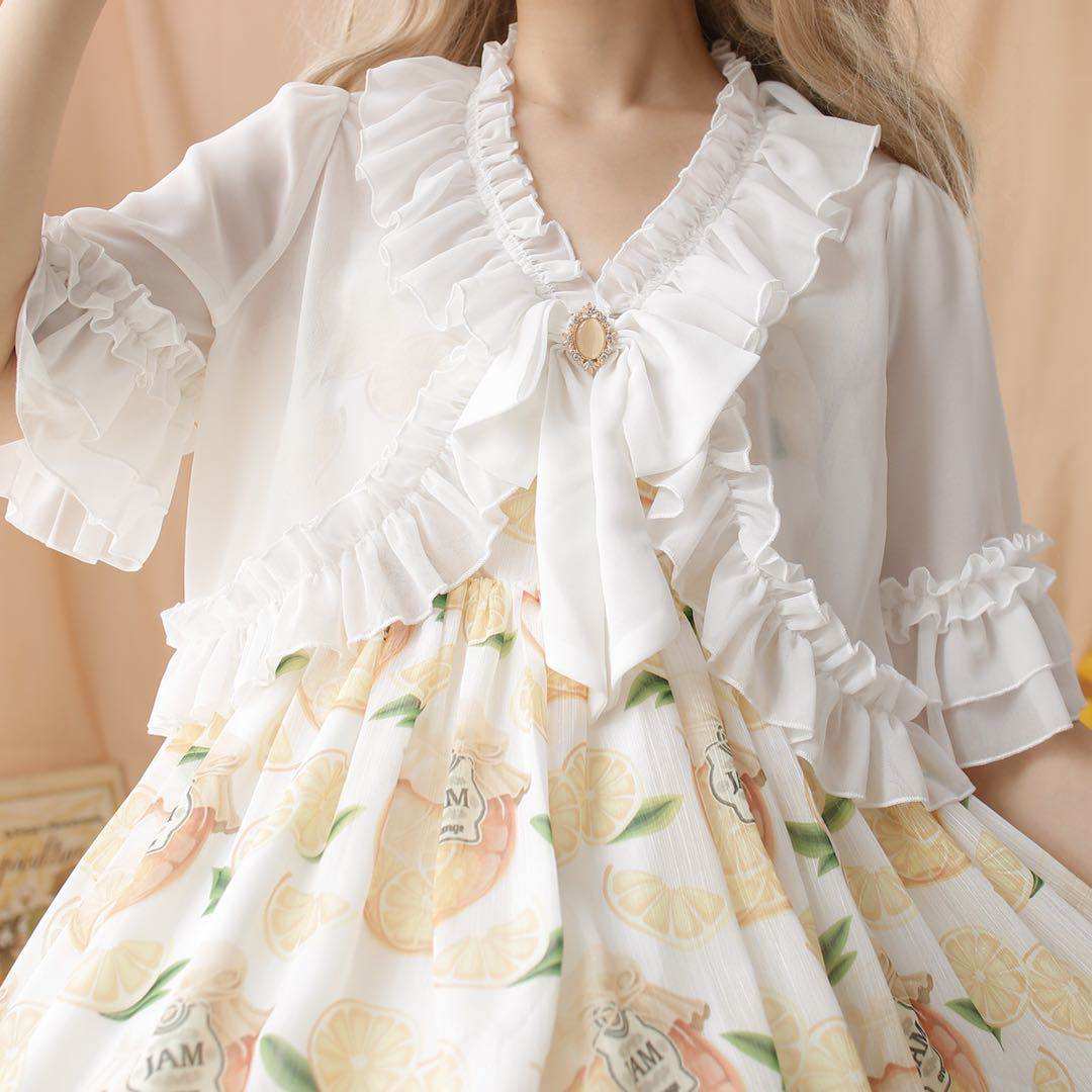 【现货包邮】 小贝壳 原创lolita夏季贝壳衫内搭外搭两穿开衫