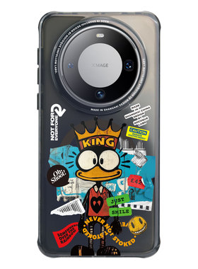 NOCOQUE涂鸦老鸭艺术家适用于华为手机壳磁吸huaweimate80pro防摔充电magsafe软胶壳