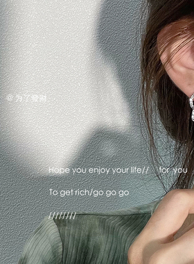 To GetRich/韩国气质网红镶钻耳环2025年新款潮高级感大气耳饰女