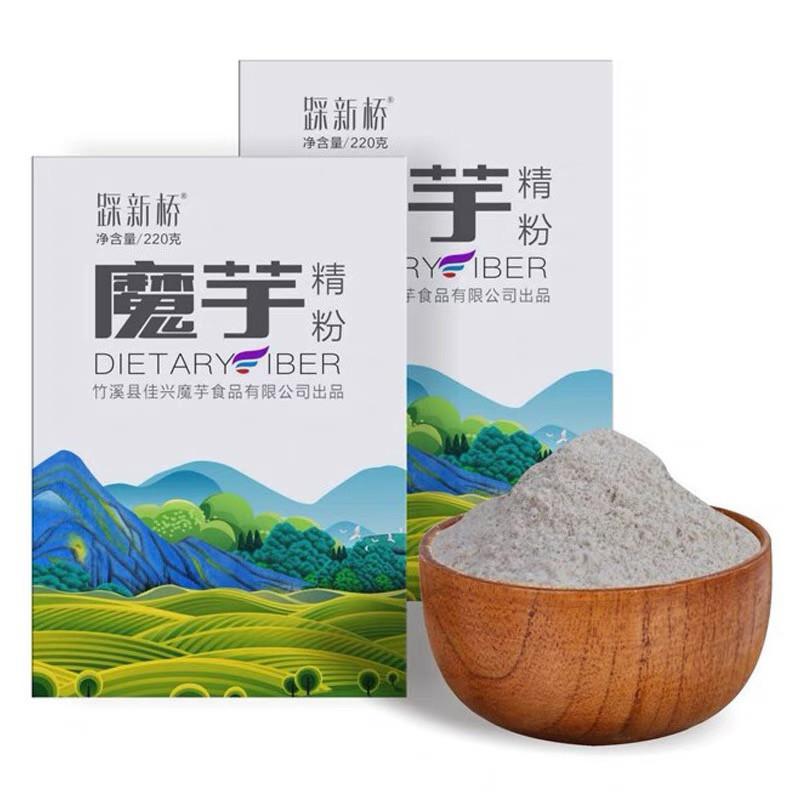 竹溪魔芋粉精制十堰魔芋豆腐粉踩新桥魔芋精粉盒装做魔芋豆腐材料